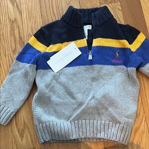 Polo by Ralph Lauren Colorblock Sweater - Gray, Blue, Yellow